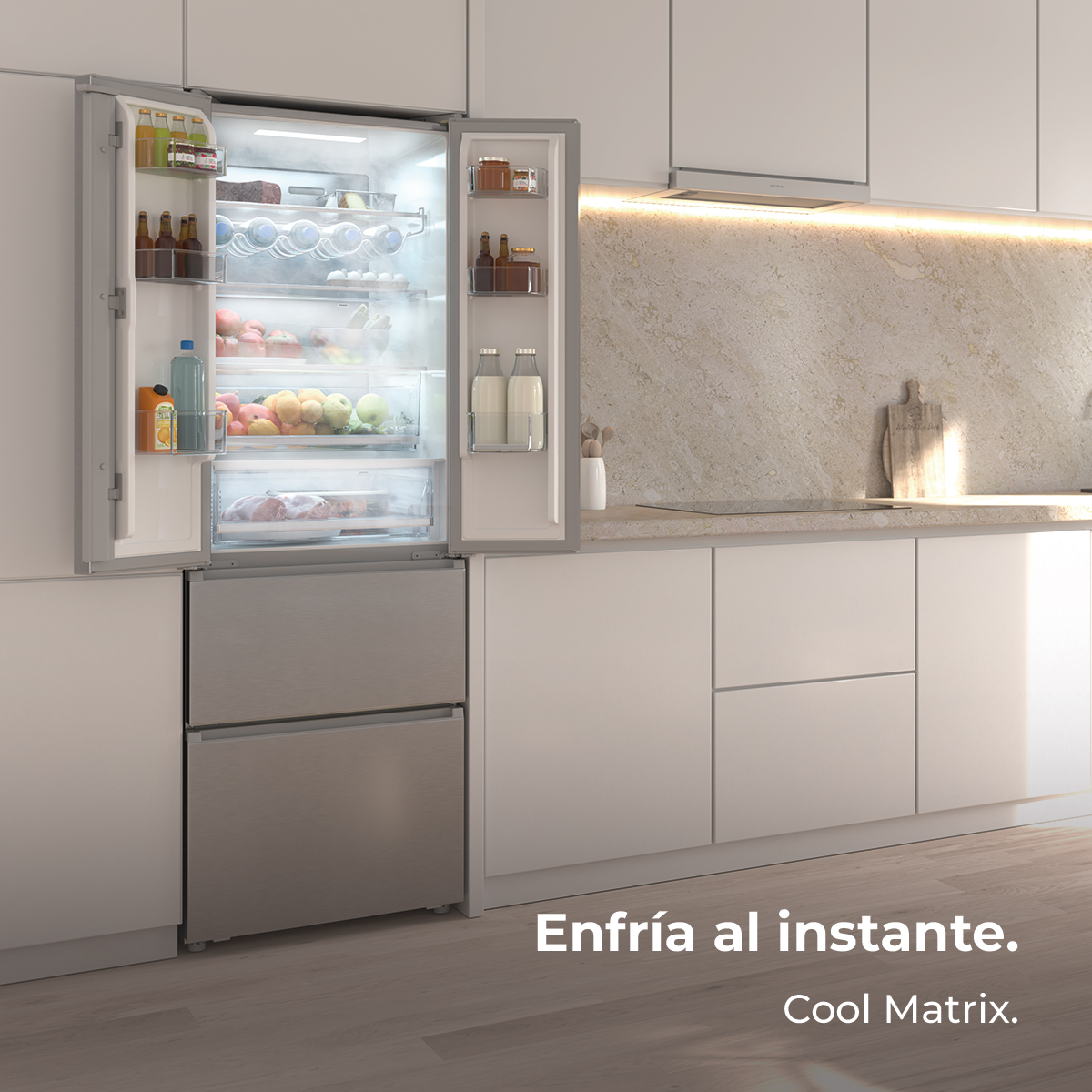 Bolero CoolMarket Combi F2D 395 Inox E | Envío, instalación y retirada RAEE gratis – foto detalle 2